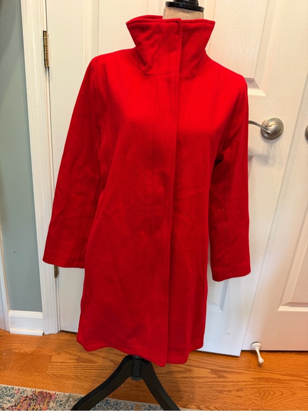 Pendleton Red Cascade Wool Trench Coat